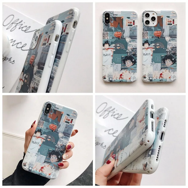 

Stylish Anime My Hero Academia Phone Case For iPhone XR 11 11 Pro 11Pro Max Hero Academy Mobile Phone Accessories