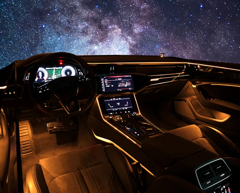 Светодиодный окружающей среды светильник Интерьер атмосферу для Audi 19 A6L C8 двери