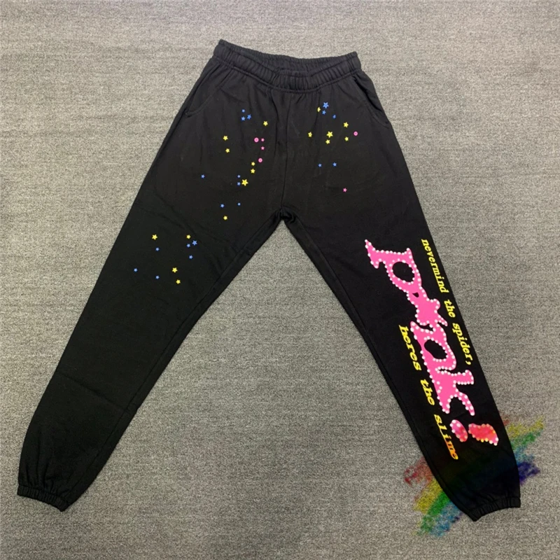 

Мужские и женские спортивные штаны с принтом паука паутины, штаны из плотной ткани, джоггеры на завязках, лучшее качество, 1:1, 555555