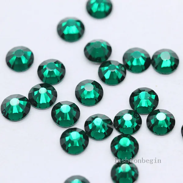 dark green Высокое качество ss30 43 цвета серебряный с плоской задней частью стеклянный камень не горячей фиксации хрустальные стразы свадебные открытки, ювелирные изделия, платье делая бусины - Цвет: dark green