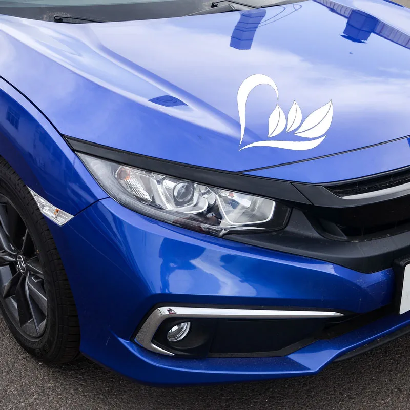 

YJZT 16X16.8CM Leaf Love Creative Rear Windshield Decoration Decal Fashion Car Sticker C25-0384