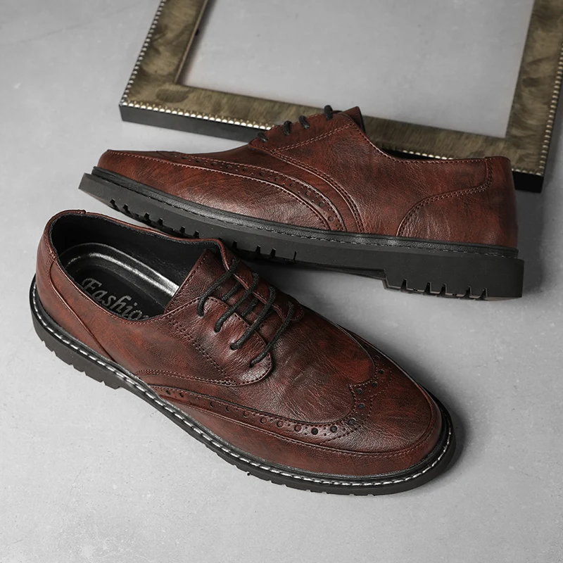 Мужская обувь из натуральной кожи Сезон осень-зима Визуально увеличивающая рост