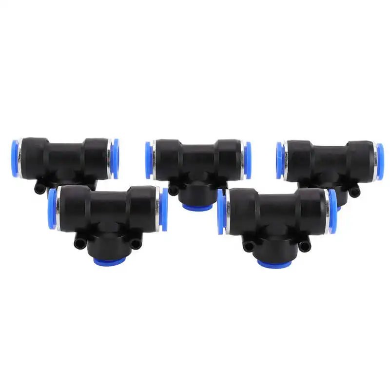 

fittings pneumatic air valve Pipe Connector TShaped 3Way Variable Diameter PBT Plastic Hose Connector