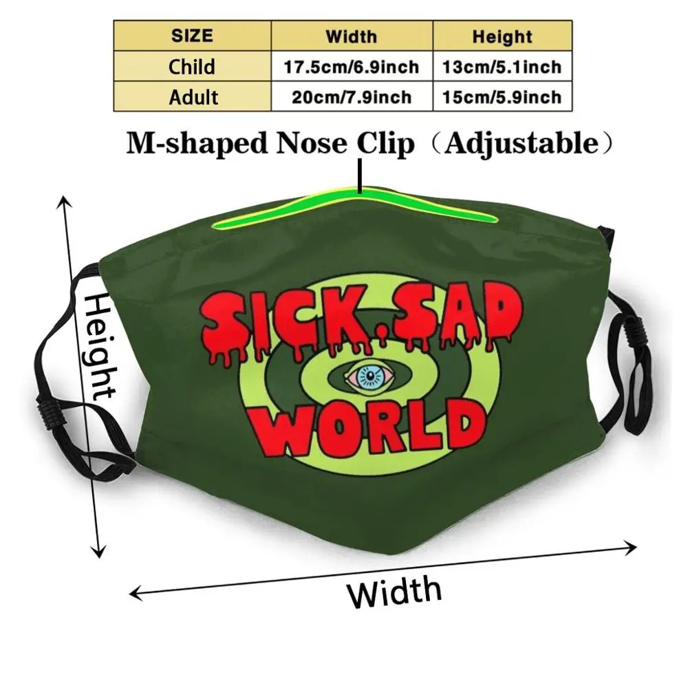 Sick Sad World индивидуальный дизайн для взрослых и детей Пылезащитный фильтр Diy
