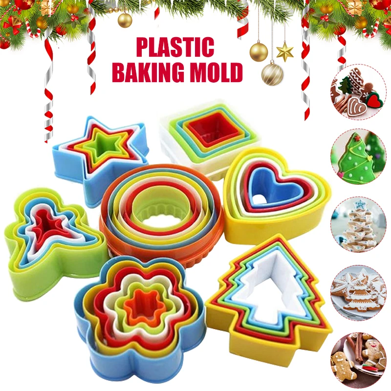 

5 шт./6 шт./компл. резак для печенья различной формы для печенья резак для кондитерских изделий Пластиковая форма для выпечки помадка Желе Фор...