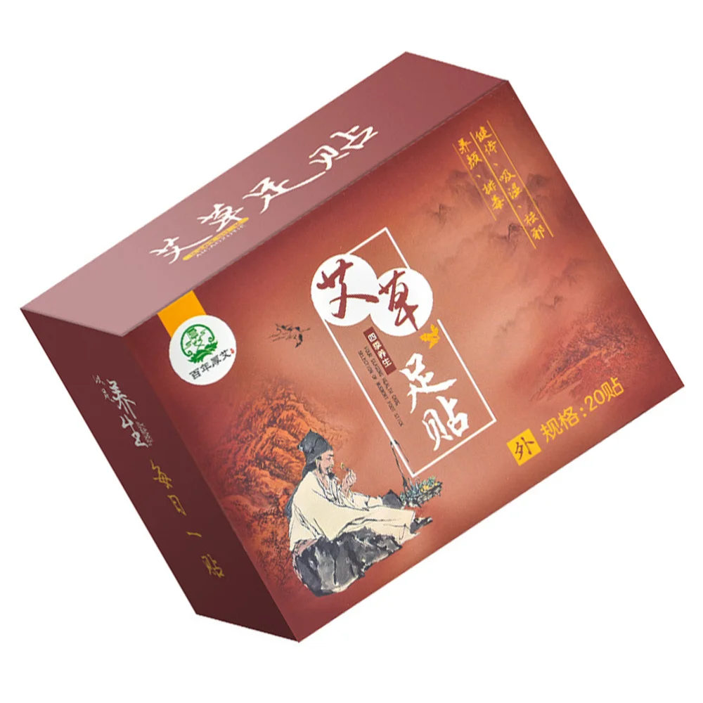 

20 Pcs Wormwood Foot Pads Unisex Moxa Ginger Feet Patch Foot Care Products