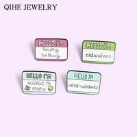 fun dialogue enamel pin novel quote brooches bag clothes lapel pin letter badge metal jewelry gift for friends 2021 wholesale