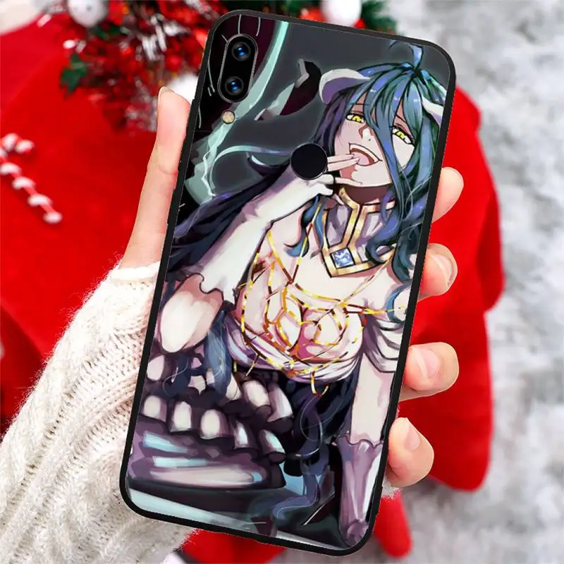

Anime Cute girl albedo Overlord Phone Case For Xiaomi Redmi note 7 8 9 t k30 max3 9 s 10 pro lite