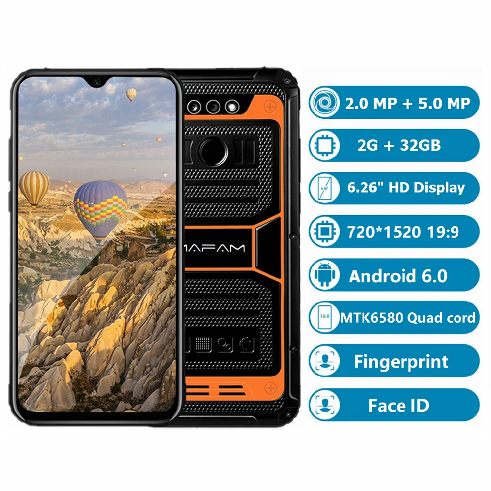 Смартфон Mafam MF8 3G защищенный 6 26 дюйма 4 ядра Android 0 2 + 32 ГБ 4000 мАч | Мобильные телефоны