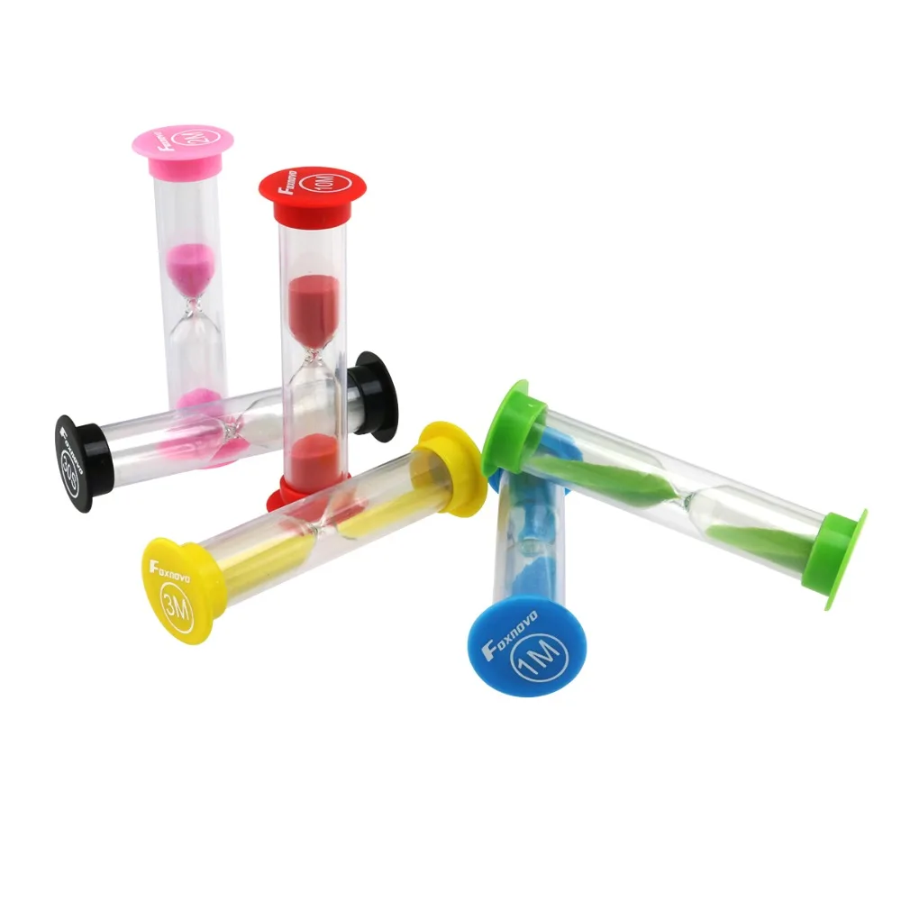 

6 Pcs 30 Second/1 Minute /3 Minutes /5 Minutes /10 Minutes Colorful Hourglass Sandglass Sand Clock Timers (Random Color)