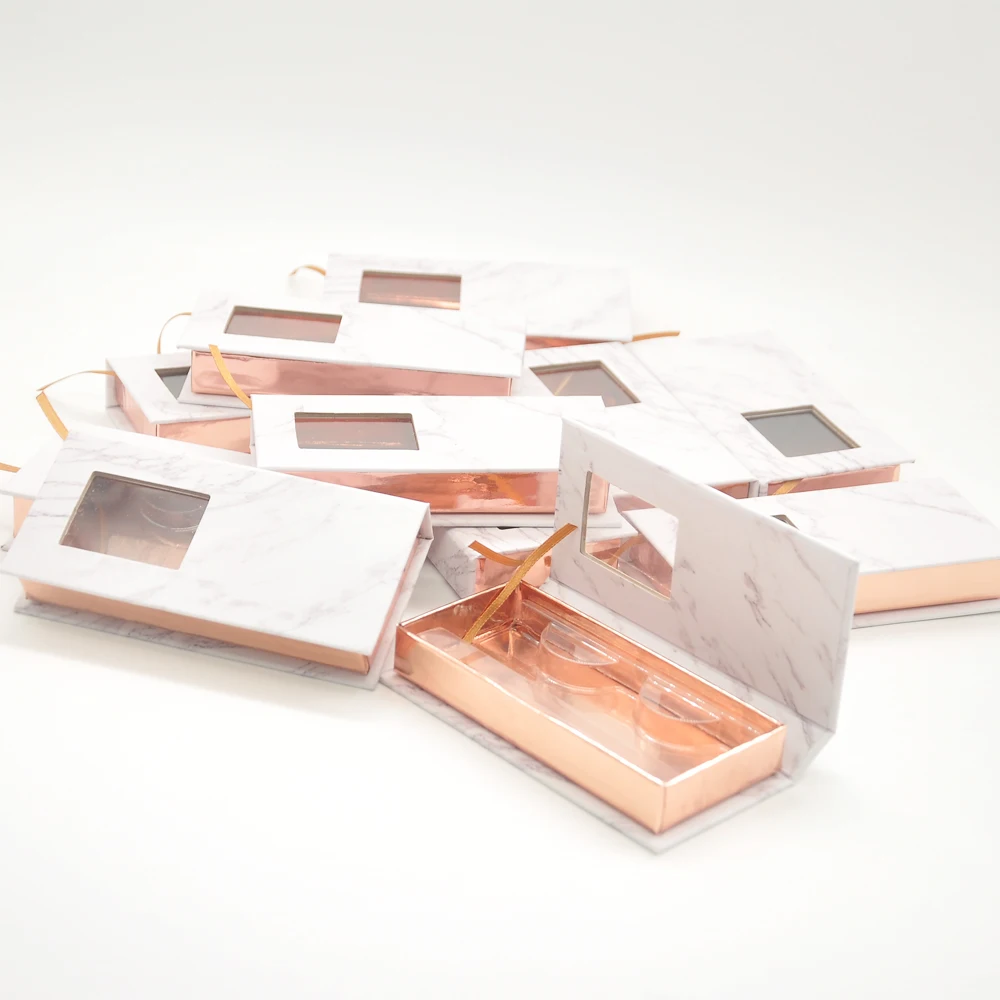 

30/pack Eyelash Boxes Package Wholesale Custom Lash Box Packaging faux cils 25mm Mink eyelashes strip magnetic case bulk Vendor
