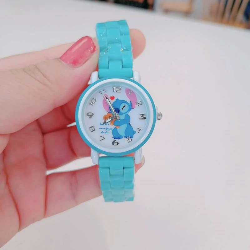 Наручные часы Disney Stitch водонепроницаемые кварцевые наручные из нержавеющей стали