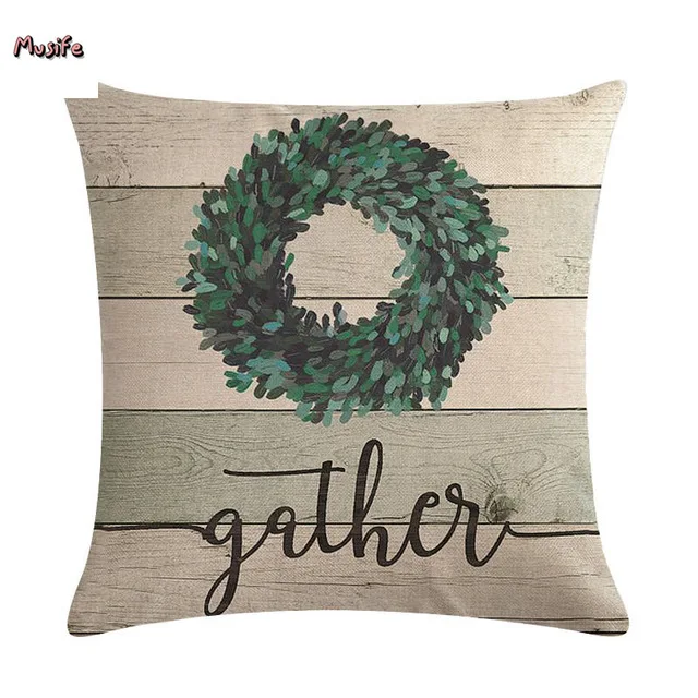 

Nordic Style Retro Alphabet Print Farm Art Fresh Farmers Market Cow Rooster Household Cushion Cover Linen Car Cushion Cover ..