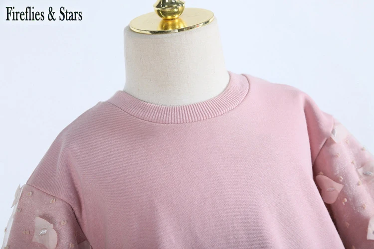 Весенне-осеннее платье для девочек детское платье-свитшот детская одежда модные