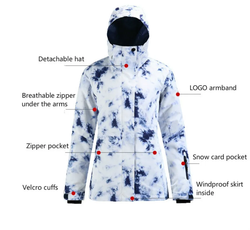 

New thickened warm winter snow suit women's waterproof windproof wear-resistant veneer double board ski Coat+Trousers