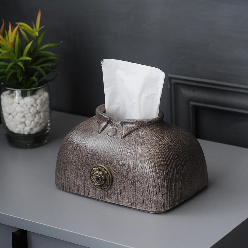

Ceramic Tissue Box Living Room Home High-end Simple Creative Dining Table Coffee Table Drawer Tray Nordic Style Decorative Ornam
