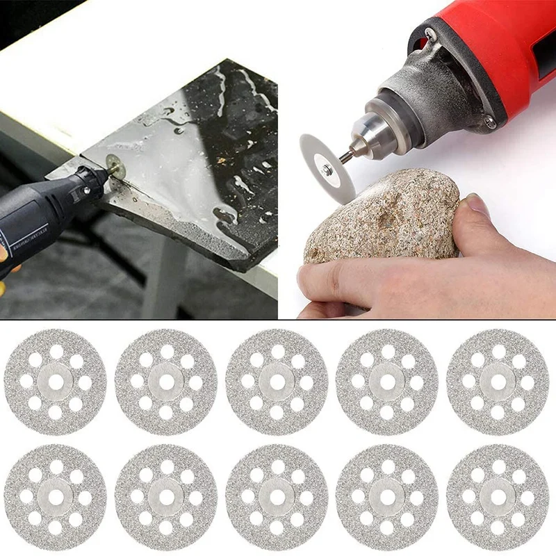 

60Pcs Rotary Cutting Wheels Tool Kit, 545 Diamond Cutting Wheel, Cutter Kit with Mandrels for Wood Glass Plastic Stone