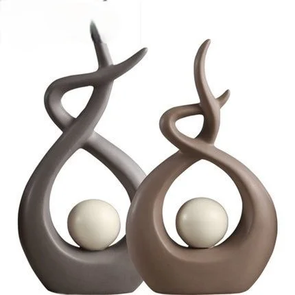 

Modern Simple Design Home Decoration Crafts High Temperature Resistance Ceramic Decor Accessoreis Figurines Furnishing Ornaments