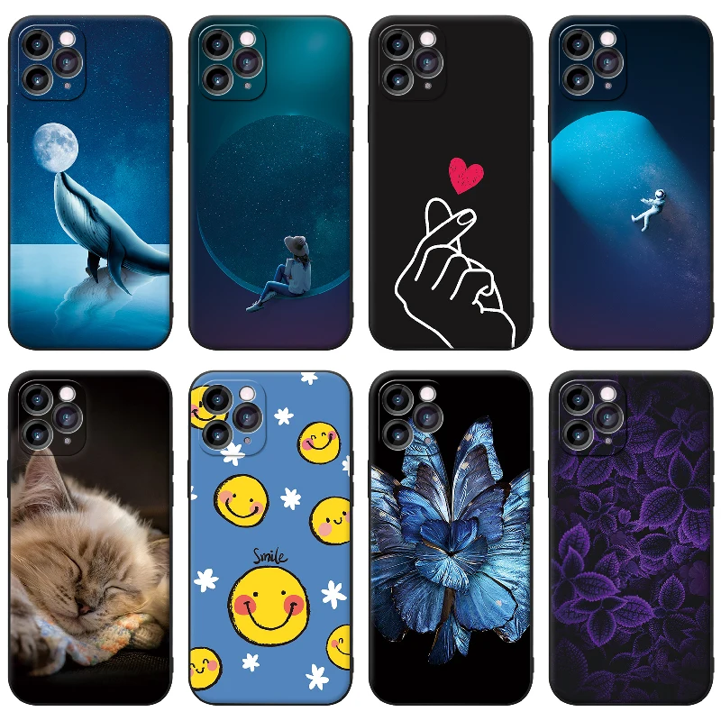 

For Apple iPhone 11 12 Pro Max mini Fashion pattern Case Luxury Original Silicone Full Protection Soft Cover Phone Case