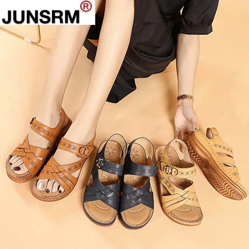 

2021 Beach Sandals Women Summer Shoes Thick Sole Women Wedges Sandals Ladies Summer Holiday Shoes Big Size 42 A3257