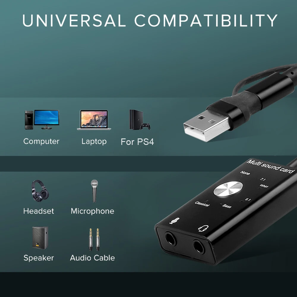 Kebidu внешняя звуковая карта USB 3. 0 Type-C до 2 мм разъем для наушников | Компьютеры и