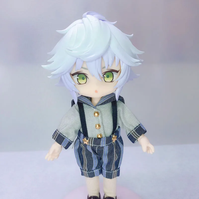 

Ob11 baby clothes retro color sailor collar short sleeve uniform school uniform suit three color doll clothes