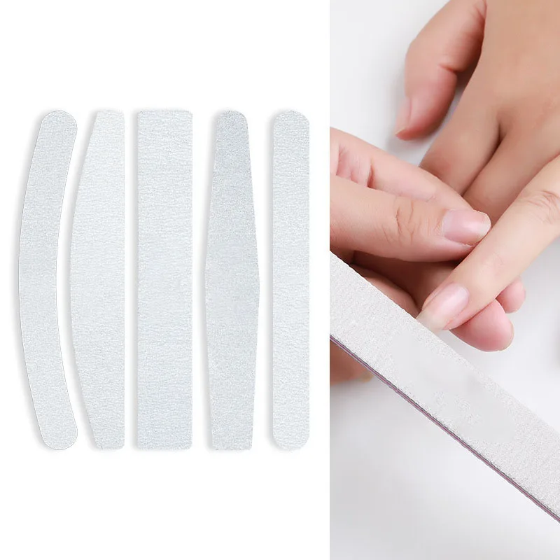 

5PCS Professional Nail Files 100/180 Double Side Sandpaper Nail Buffers Polishing Sanding Blocks Nail Files Manicure Tools