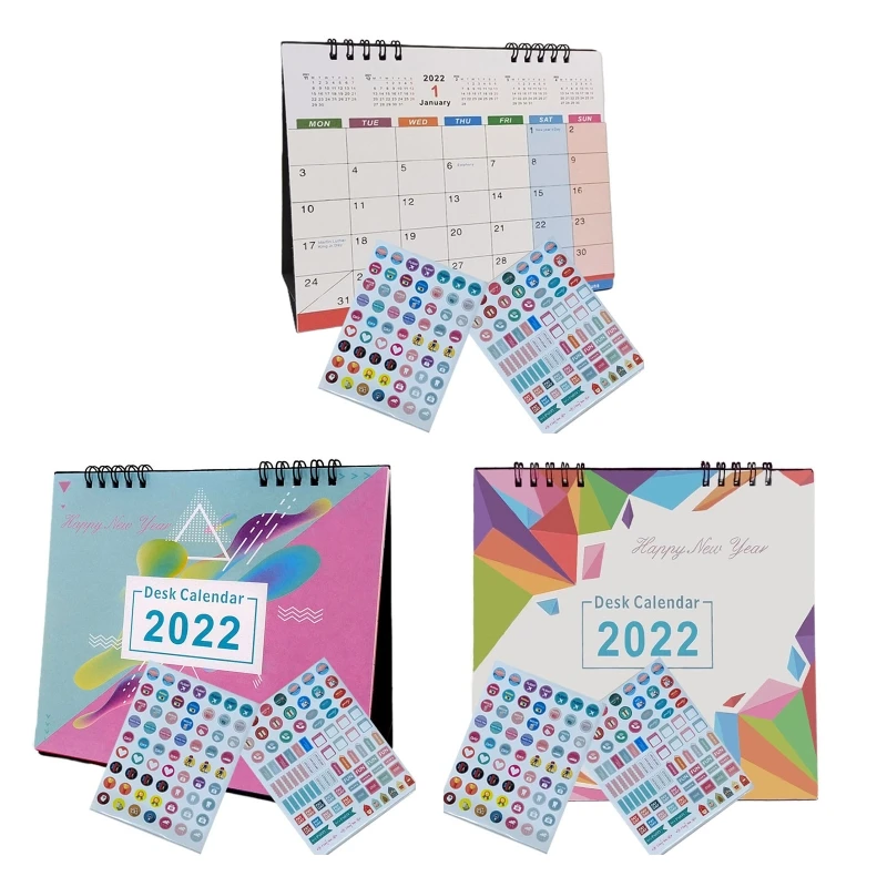 

2022 настольный календарь, планировщик, ежемесячный календарь для планирования всей недели, месяца и года 87HC