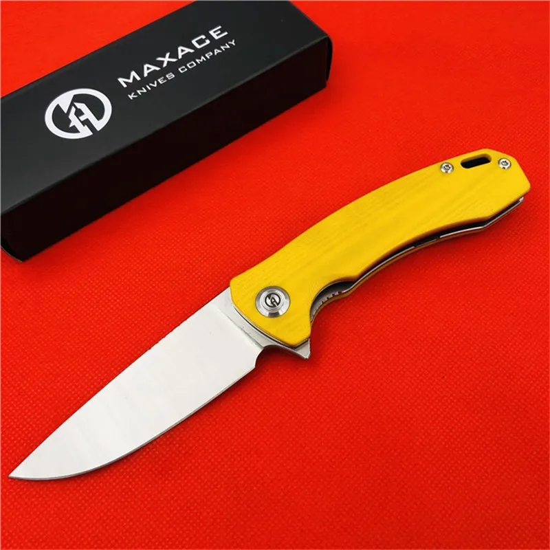 MAXACE balance-s складной нож G10 Ручка 14C27N стальной шлифовальный маленький складной нож открытый кемпинг рыболовный инструмент