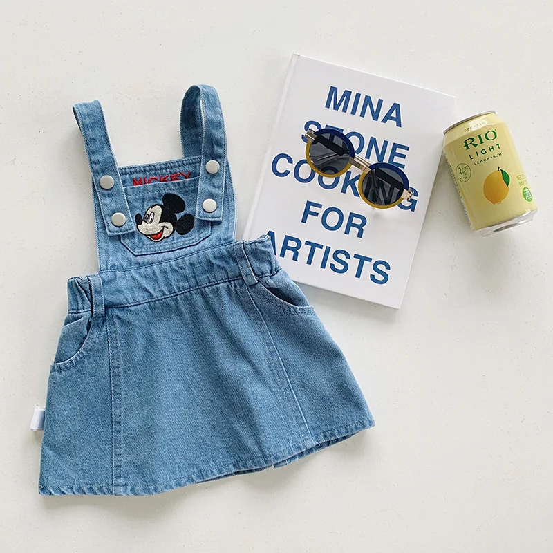 Диснеевский Микки детское платье с рисунком из мультфильма для маленьких