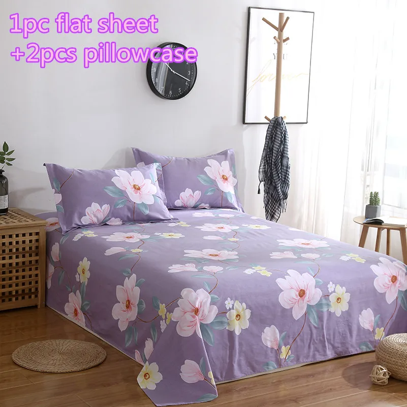 Постельное белье из 100% хлопка двойная простыня наволочка постельное с розовыми и