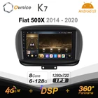 Автомобильное радио Ownice K7 6G + 128G для Fiat 500X 2014-2020, android 10,0, BT 5,0, поддержка внутренней атмосферы, 360, 4G, LTE, 1280x720