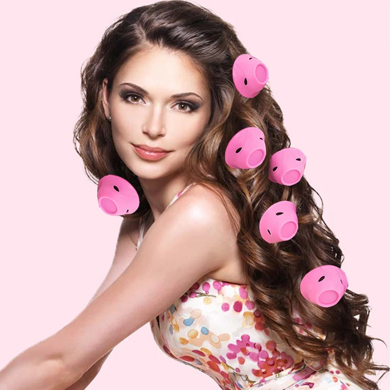Бигуди для завивки волос женские круглая мягкая резина с волнами без нагрева