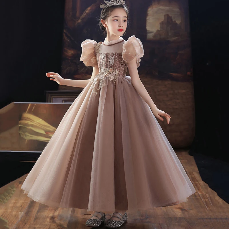 Платье принцессы для девочек-подростков детская одежда элегантное кружевное