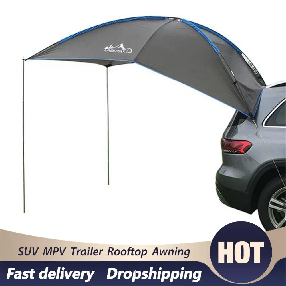 Auf dem dach Markise Wasserdichte Touristischen Zelt Auto Hinten Verlängerung Sonnenschirm Zelt Anti-Uv Camping Zelt für SUV MPV Sonnenschirm