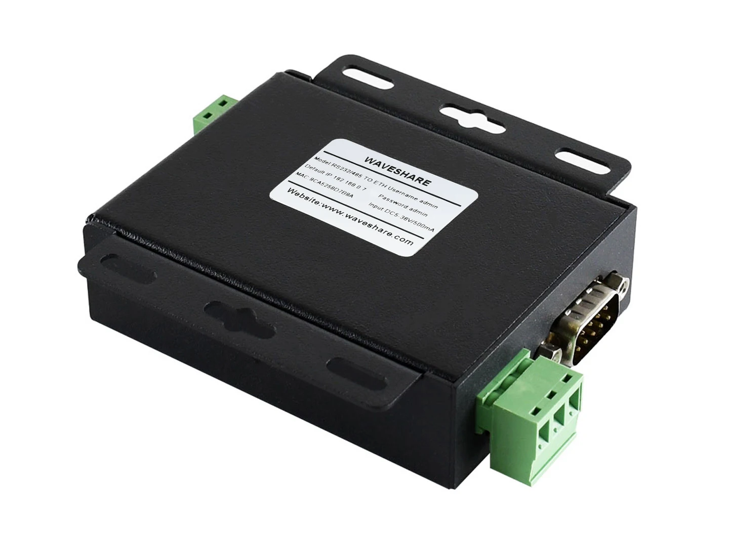 Waveshare промышленный конвертер RS232/RS485 в Ethernet с двумя последовательными портами