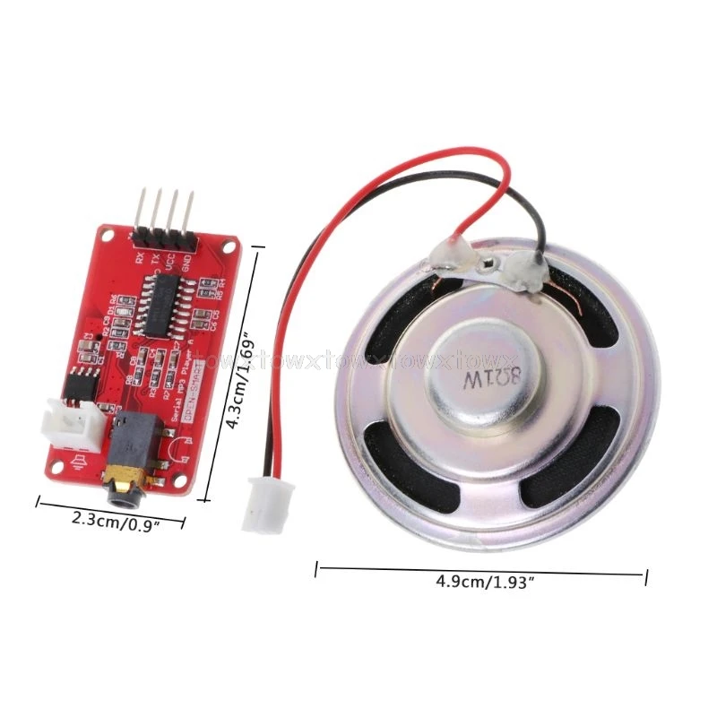 UART последовательный MP3 музыкальный плеер модуль с динамиком моноурал усилитель доска для S11 19 Прямая поставка