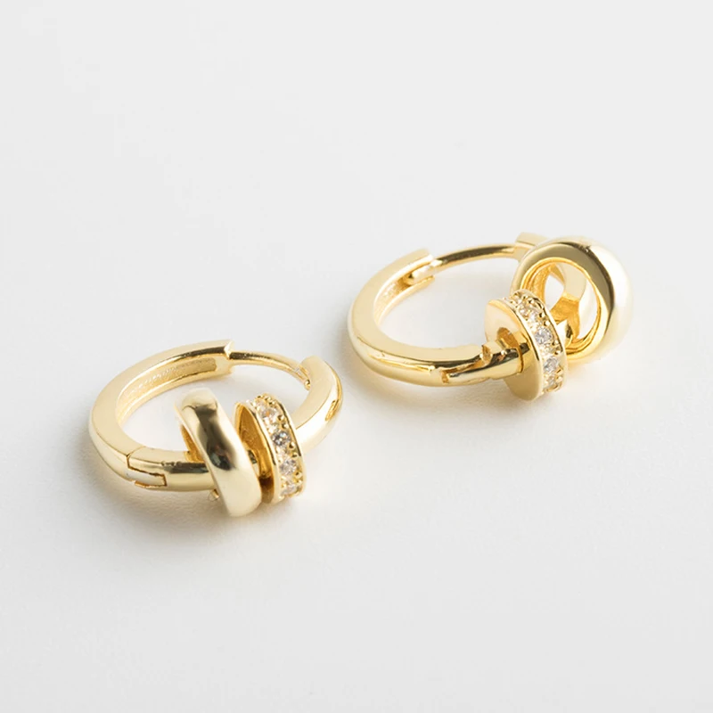 

WTLTC 12mm 925 Sterling Sliver Small Round Hoop Earrings for Women Minimal Ting Circle Earrings Dainty CZ Charms Earrings Hoops