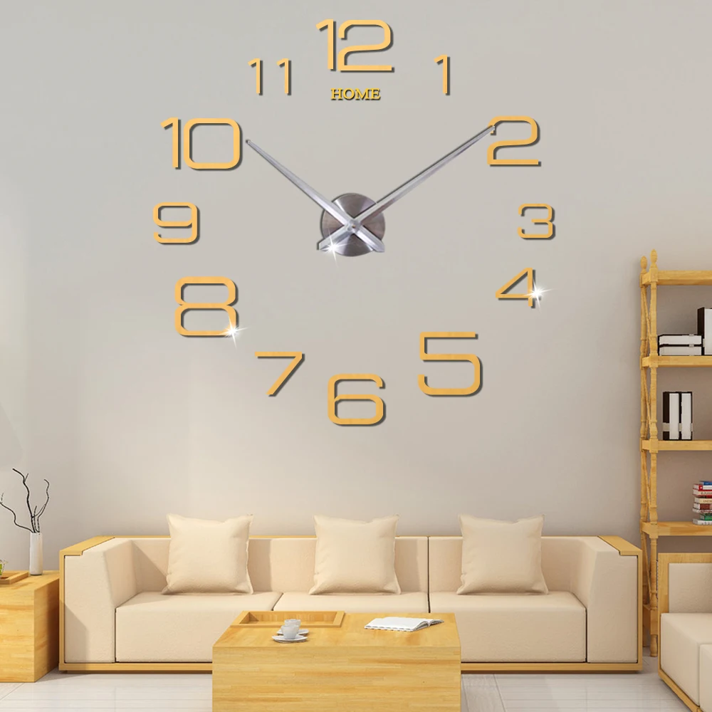 Модные 3d настенные часы кварцевые современные украшения сделай сам для