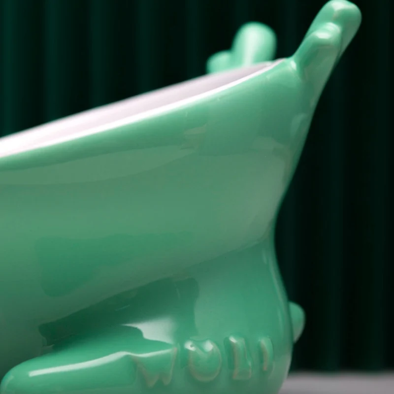 Красивая пиала для кошек и собак защиты керамика шейного позвонка рельефные