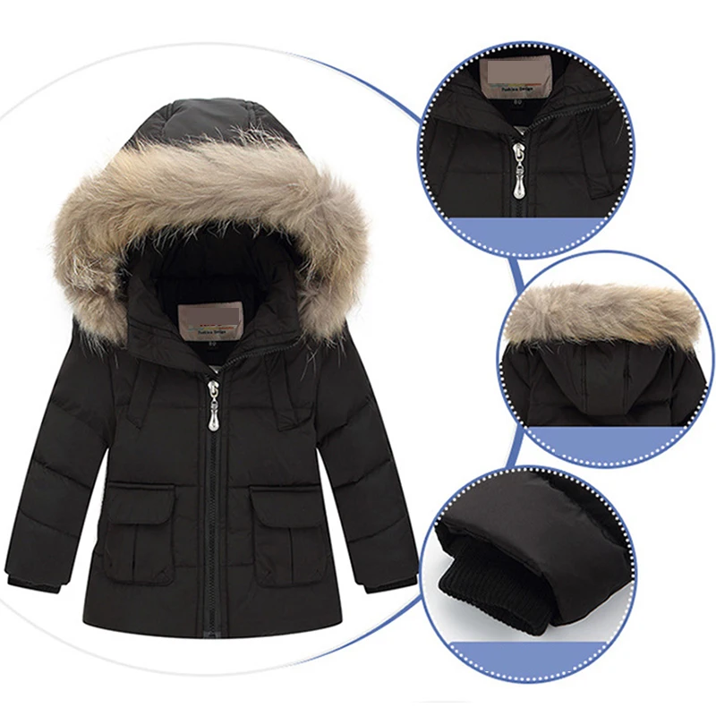 Зимние костюмы для девочек и мальчиков комплекты одежды детей Детские куртки +