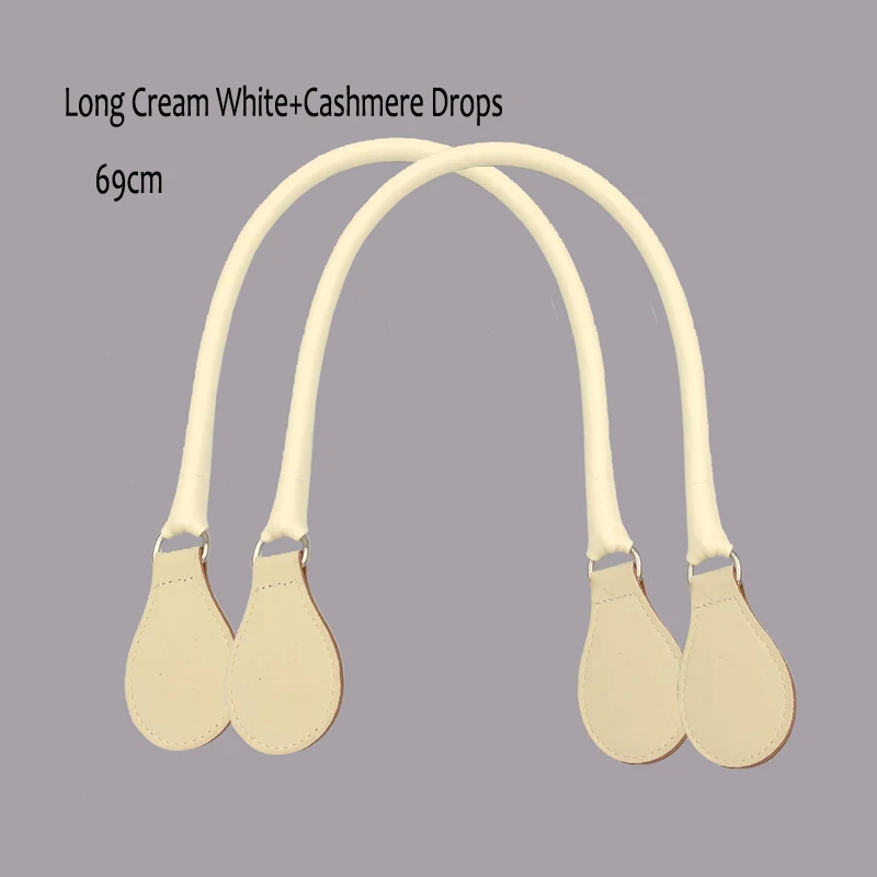 Long Cream White Короткая Длинная полиуретановая круглая ручка ремня с d-образной пряжкой капли для города шик Obag корзина ведро Классическая мини женская сумка O сумка сумки - Цвет: Long Cream White
