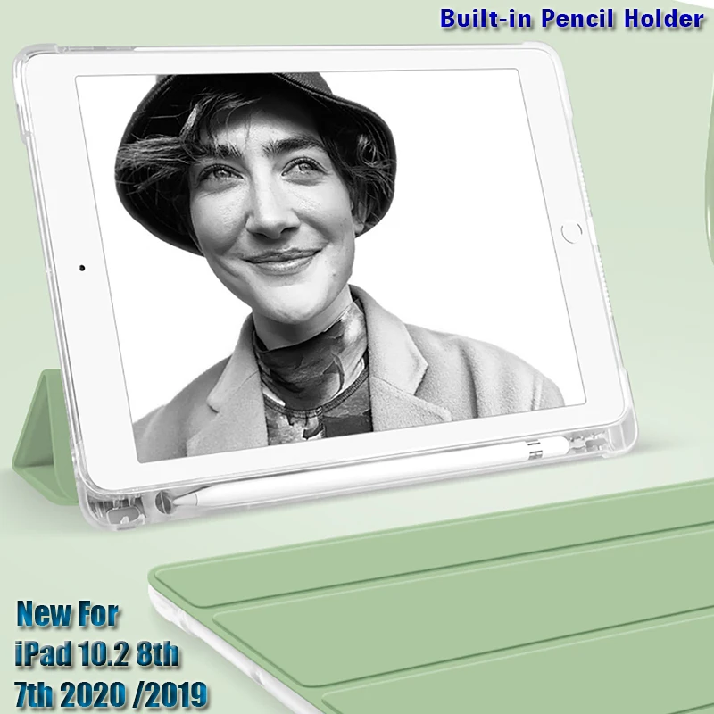 

Чехол для iPad 10,2 2020 8-го поколения, чехол с держателем для карандашей для IPad модели A2072/A2316/A2324/A2325, 10,2, 2019