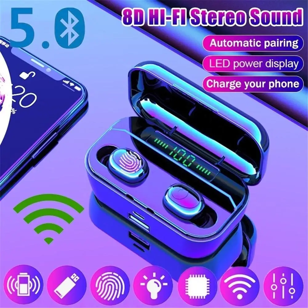Беспроводные стереонаушники Bluetooth 5 0 G6S Tws T1 Pro 3500 мАч наушники с микрофоном и