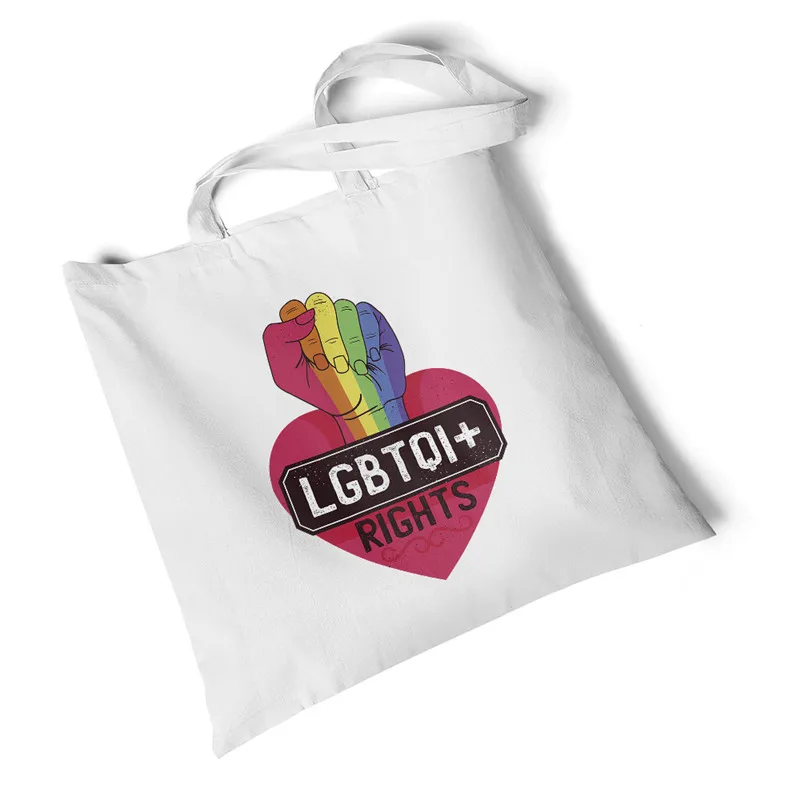 Модная женская Холщовая Сумка с радужным принтом животного многоразовая сумка