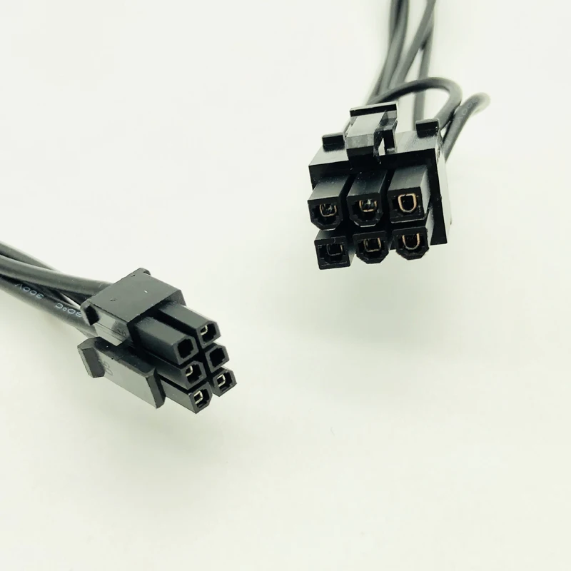 Маленький 6-контактный разъем для PCI-E шнур кабеля питания 45 см видеокарта с