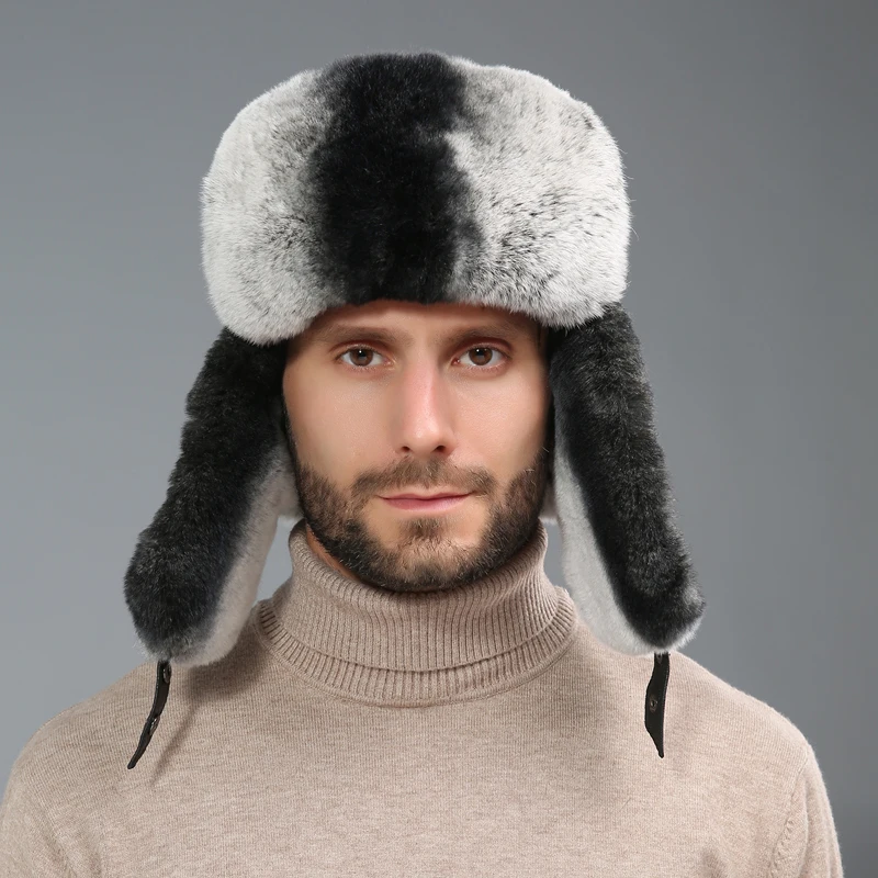 Зимние мужские шапки-бомберы из настоящей овчины | Аксессуары для одежды
