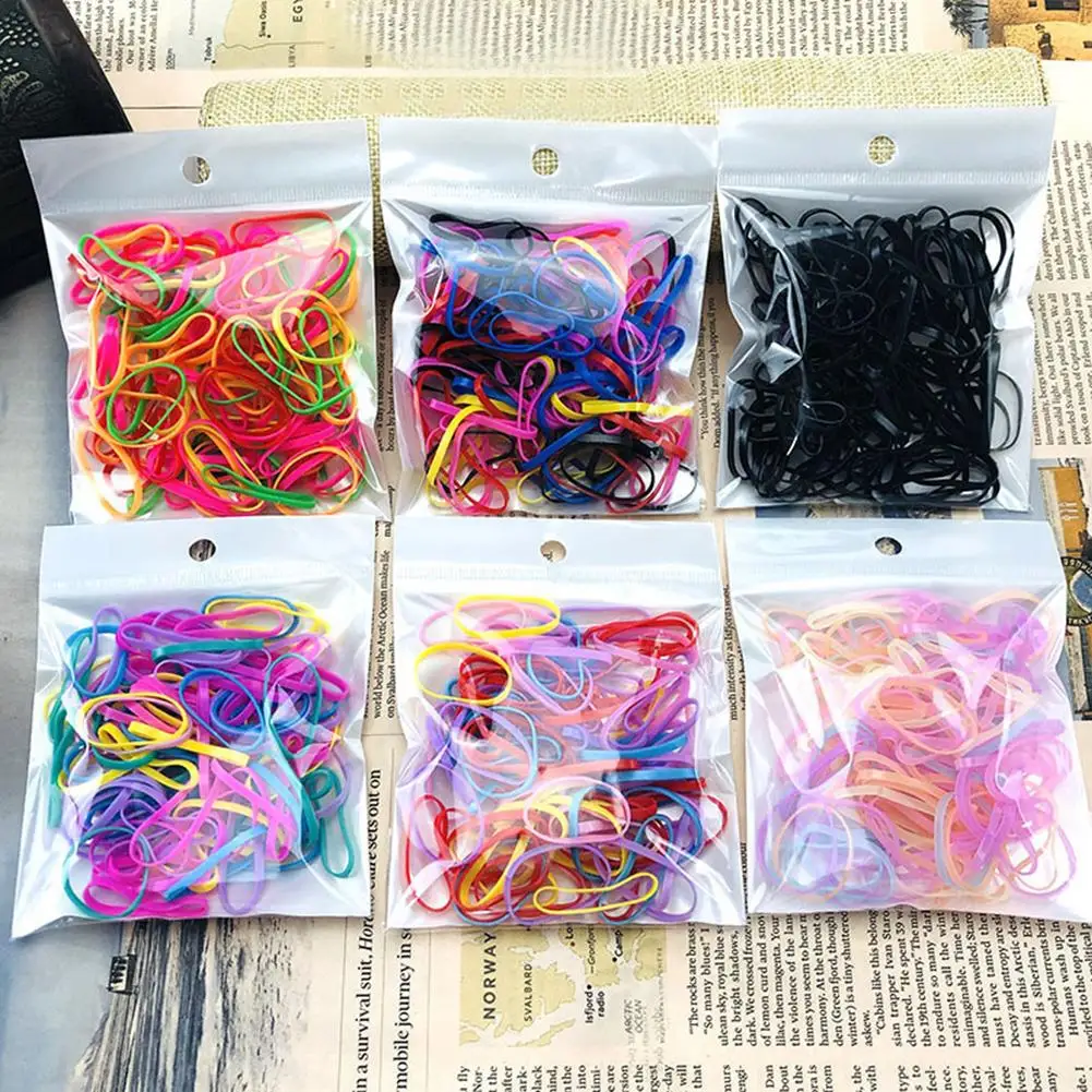 Практичное цветное кольцо для волос Одноразовые эластичные резинки держатель