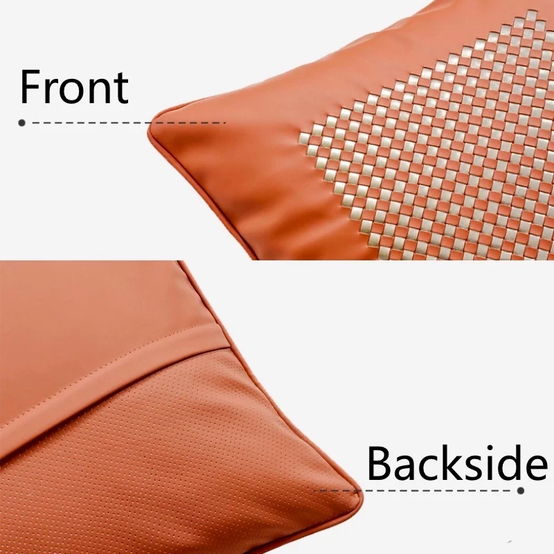 

DUNXDECO Cushion Cover Decorative Pillow Case Modern Simple PU Weaving Luxury Artistic Sofa Chair Bedding Coussin