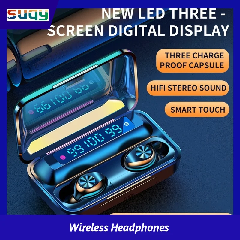 

Stereo Headphones in-ear Wireless Headphones Sport Wireless Bluetooth-compatible Earphone Binaural Ecouteur Blutooth for Iphone